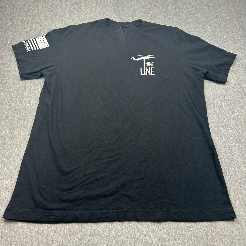 Nine Line Apparel American Flag Short Sleeve Tshirt Mens XL Black Veteran - Picture 3 of 14